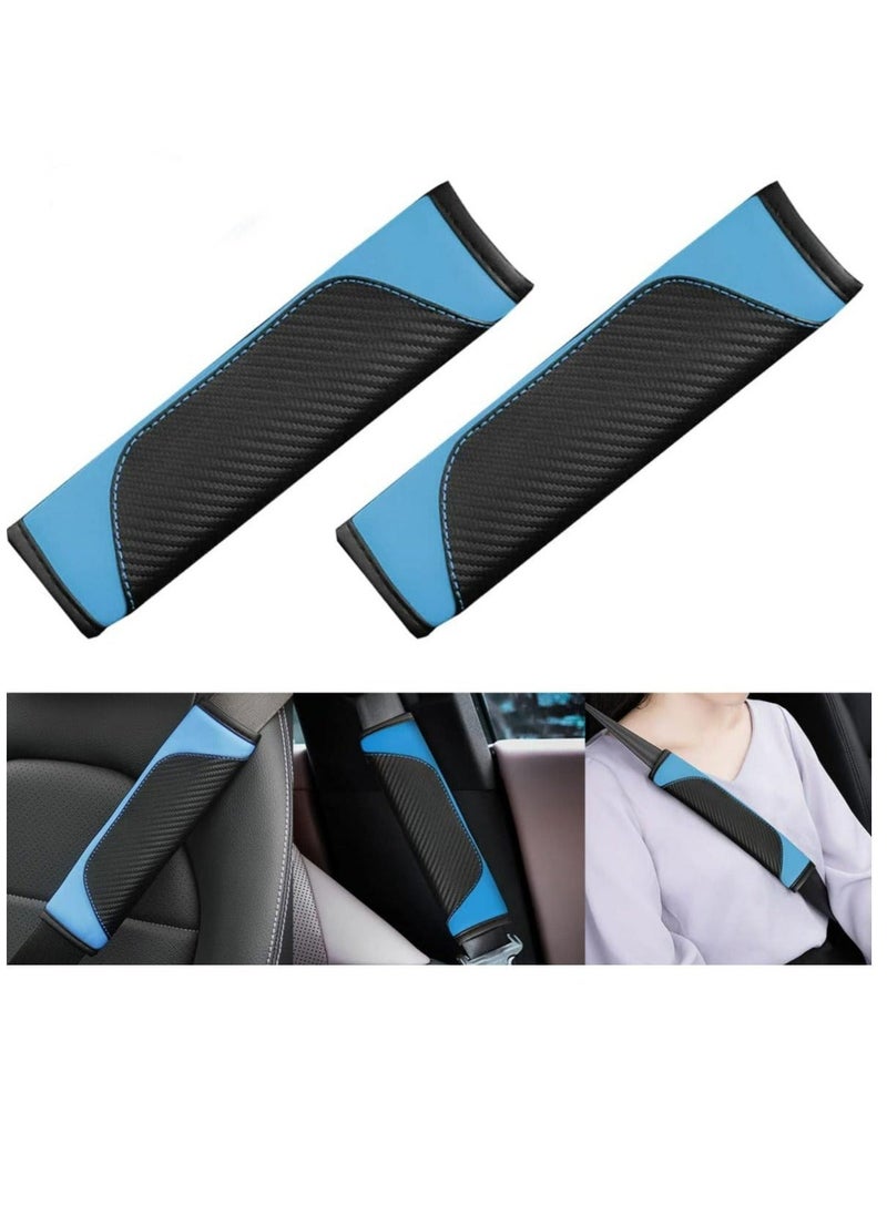 1-Pack Car Seat Belt Cover, Carbon Fiber Safety Seatbelt Shoulder Strap Covers, Breathable Leather Soft Harness Pad Protect Your Neck and Shoulder Compatible with Cars - Image 3